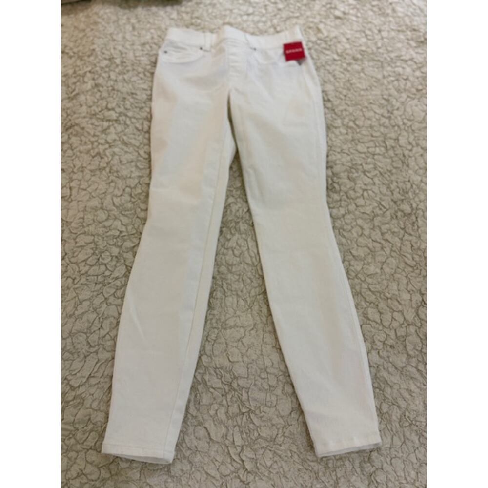 Spanx by Sara Blakely Denim Jeggings Women’s XS White Stretch Pants - Picture 2 of 4